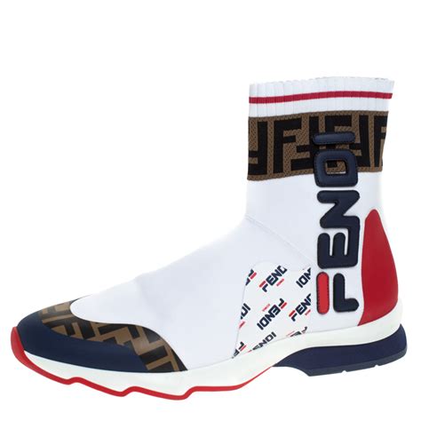 white fendi sock sneaker|fendi sneakers socks men.